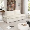 70.1" Queen Pull Out Sofa Bed, 3-in-1 Convertible Sleeper Sofa,Multi-Functional Velvet Loveseat Bed,Beige (Old Sku:W1885134131/W1885P154640)