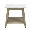 Vida - Marble Top Side Table - Brown