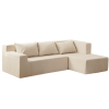 (Video)Compressed Modern Modular Sectional Sofa, L-Shaped Couch Minimalist 2 Pieces Cloud Couch foam Sofa with Pillows for Living Room Apartment
