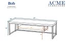 ACME Bob TV Stand in Weathered Oak & Black 91780