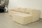 (Video)Compressed Modern Modular Sectional Sofa, L-Shaped Couch Minimalist 2 Pieces Cloud Couch foam Sofa with Pillows for Living Room Apartment