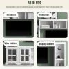 [VIDEO provided] ON-TREND Minimalism Entertainment Wall Unit with Bridge, Modern TV Console Table for TVs Up to 70"