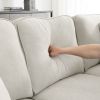 [VIDEO provided] [New] 108*85.5" Modern U Shape Sectional Sofa, 7 Seat Fabric Sectional Sofa Set with 3 Pillows Included for Living Room, Apartment