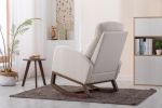 COOLMORE Rocking Chair, Modern Glider Chair, Recliner Armchair with Wood Legs and Side Pocket