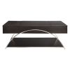 Modern Living Room Furniture 1pc Lift Top Coffee Table with Display Shelf Espresso Finish Wood Chrome Metal Finish Unique Style Cocktail Table