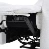 Bloomy 35.5" High-Back Power Recliner Motion Chair, Chiffon White Boucle