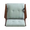 30" Mid-Century Modern Accent Chair with Plush Cushions, Angled Arm Design, and Sturdy Solid Wood Frame ‚Äì Perfect for Cozy Living Room, Bedroom
