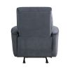 Modern Living Room 1pc Power Rocker Reclining Chair Dark Gray Velvet Upholstery Solid Wood Frame Luxury Home Furniture