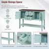 TREXM Cambridge Series Ample Storage Vintage Console Table with Four Small Drawers and Bottom Shelf for Living Rooms