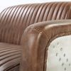 ACME Brancaster Chair in Retro Brown Top Grain Leather & Aluminum 53547