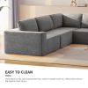 [VIDEO provided] [New]116*116" Modular L Shaped Sectional Sofa,Luxury Floor Couch Set,Upholstered Indoor Furniture