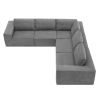 [VIDEO provided] [New]116*116" Modular L Shaped Sectional Sofa,Luxury Floor Couch Set,Upholstered Indoor Furniture