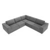 [VIDEO provided] [New]116*116" Modular L Shaped Sectional Sofa,Luxury Floor Couch Set,Upholstered Indoor Furniture