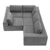 [VIDEO provided] [New]116*116" Modular L Shaped Sectional Sofa,Luxury Floor Couch Set,Upholstered Indoor Furniture