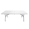 Techni Home 6 FT Granite White Folding Table with Easy-Carry Handle