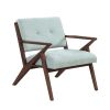 30" Mid-Century Modern Accent Chair with Plush Cushions, Angled Arm Design, and Sturdy Solid Wood Frame ‚Äì Perfect for Cozy Living Room, Bedroom