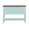 TREXM Cambridge Series Ample Storage Vintage Console Table with Four Small Drawers and Bottom Shelf for Living Rooms