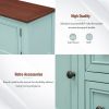TREXM Cambridge Series Ample Storage Vintage Console Table with Four Small Drawers and Bottom Shelf for Living Rooms