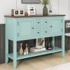 TREXM Cambridge Series Ample Storage Vintage Console Table with Four Small Drawers and Bottom Shelf for Living Rooms