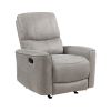 Modern Transitional Style Rocker Reclining Chair 1pc Gray Polished Microfiber Living Room Furniture Gentle Rocking Motion
