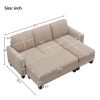[New]81" Reversible Sectional Couch with Storage Chaise L-Shaped Sofa for Apartment Sectional Set ,Sectional Sofa with Ottoman