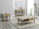 Calgary - Sintered Stone Sofa Table - Brown