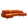 COOLMORE U-shape sectional sofa with Ottoman , Reversible Sofa Couch for Living Room,Spacious Furniture