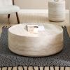 35.43'' Faux MARS Pattern Coffee Tables for Living Room Round Tea Faux Travertine Textured table for Living Room, No Need Assembly.