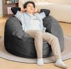 Bean Bag Chair 4Foot Luxurious Velvet Ultra Soft Fur with High-Rebound Memory Foam for Adults Plush Lazy Sofa with Fluffy Removable Sponge