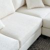 104''x65'' Modern Sectional Deep Seat Sofa with wireless Charging,USB Charging Port,Bluetooth Speaker,4seat Boucle Modular Couch with2pcs toss pillows