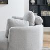 39"W Oversized Swivel Chair with moon storage ottoman for Living Room