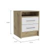 Philadelphia Nightstand, Two Drawers, Concealed Shelf