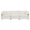 Sofa Set of 2 Chenille Couch, 2+3 Seater Sofa Set Deep Seat Sofa, Modern Sofa Set for Living Room, White Chenille