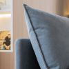 Modular L-shaped Corner sofa ; Left Hand Facing Sectional Couch;  Grey Cotton Linen-90.9''