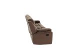 Comfortable Motion Sofa 1pc Couch Living Room Furniture Chocolate Padded Suede Plush Cushion Metal Reclining