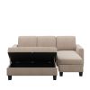 [New]81" Reversible Sectional Couch with Storage Chaise L-Shaped Sofa for Apartment Sectional Set ,Sectional Sofa with Ottoman