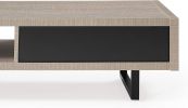 1pc Beautiful Natural Wood Finish Mid-Century Modern 1 Drawer Living Room Coffee Table Light Fawn Color Metal Legs