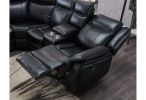JUPITER BLACK LEATHER SECTIONAL