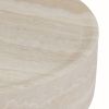 35.43'' Faux MARS Pattern Coffee Tables for Living Room Round Tea Faux Travertine Textured table for Living Room, No Need Assembly.