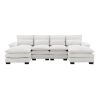 [VIDEO provided][New]109.8*55.9" Modern U-shaped Sectional Sofa with Waist Pillows,6-seat Upholstered Symmetrical Sofa Furniture
