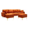 COOLMORE U-shape sectional sofa with Ottoman , Reversible Sofa Couch for Living Room,Spacious Furniture