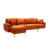 COOLMORE U-shape sectional sofa with Ottoman , Reversible Sofa Couch for Living Room,Spacious Furniture