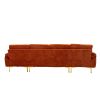 COOLMORE U-shape sectional sofa with Ottoman , Reversible Sofa Couch for Living Room,Spacious Furniture