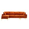 COOLMORE U-shape sectional sofa with Ottoman , Reversible Sofa Couch for Living Room,Spacious Furniture