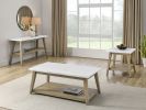 Vida - Marble Top Side Table - Brown