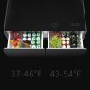Modern Smart Coffee Table with Built-in Fridge, Bluetooth Speaker, Wireless Charging Module, Touch Control Panel, Power Socket, USB Interface