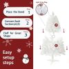 4ft White Artificial Christmas Tree Prelit With Stand ,100 Warm White Led Lights