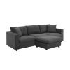[VIDEO provided] [New] 100.4*64.6" Modern Sectional Sofa,L-shaped Couch Set with 2 Free pillows