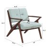 30" Mid-Century Modern Accent Chair with Plush Cushions, Angled Arm Design, and Sturdy Solid Wood Frame ‚Äì Perfect for Cozy Living Room, Bedroom