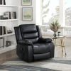 Modern Living room Furniture 1pc Power Lift Chair Faux Leather Upholstery Black Power Recliner Chair